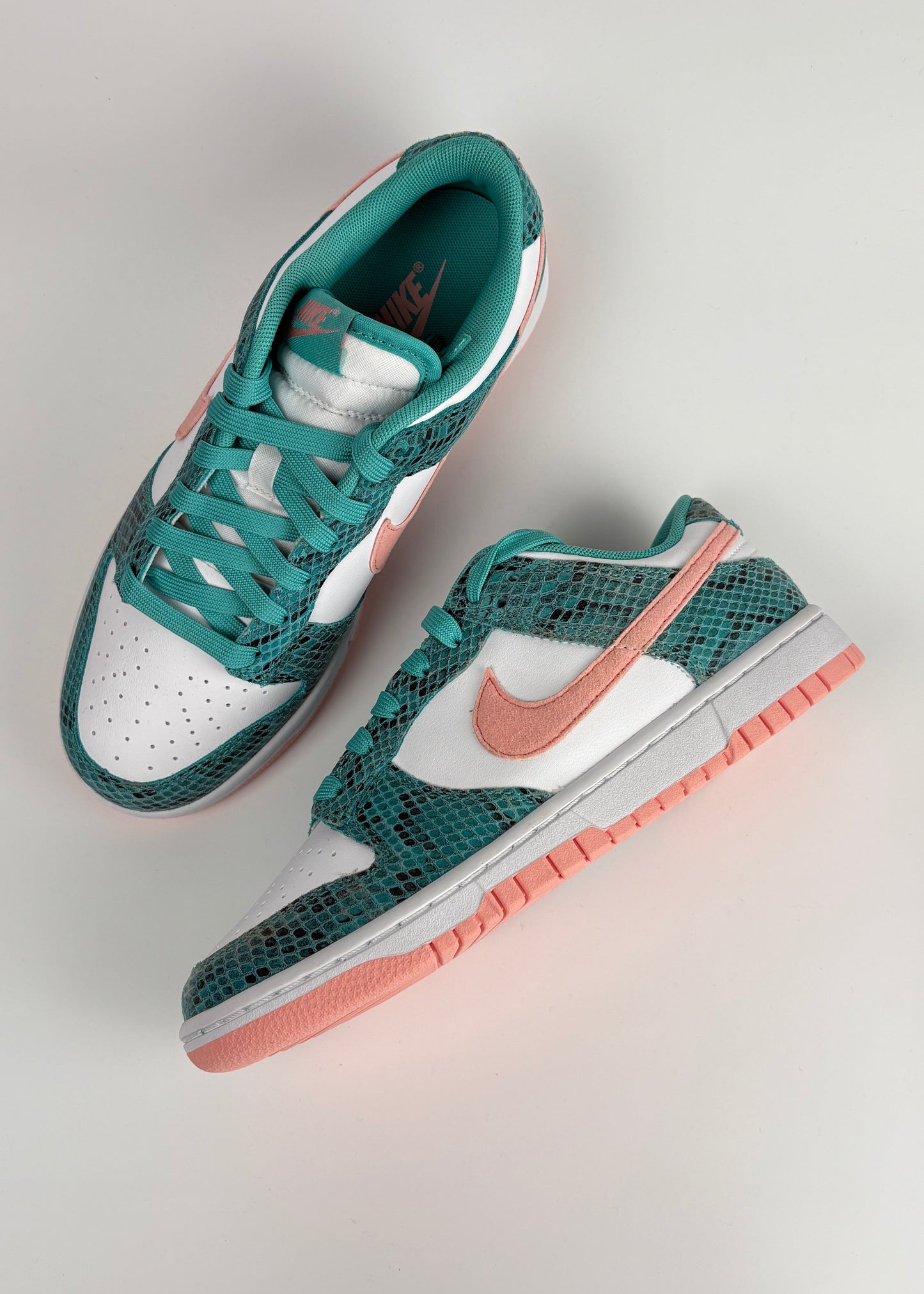 Nike Dunk Low 'Snakeskin Washed Teal Bleached Coral'