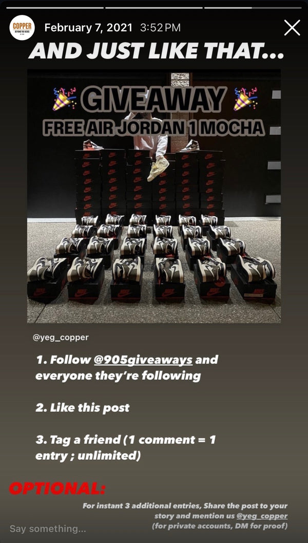 First Giveaway